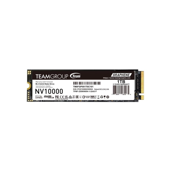 TEAMGROUP NV10000 1TB Gen5 PCIe 2280 NVMe Internal SSD-TM8FGP001T0C101