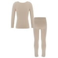 thumbnail image 2 of Alvivi Girls Thermal Underwear Set Kids Long Johns Winter Warm Base Layer Tops with Bottoms Type D Nude 10-12, 2 of 7