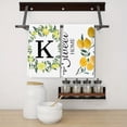 thumbnail image 3 of Yjiankangz Monogram Letter K Kitchen Towels Watercolor Lemon Farmhouse Dish Towels 16x24 Inch Dishcloth Fingertip Hand Towel Last Name Initial Soft Tea Towel Set of 2, 3 of 7
