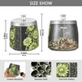 thumbnail image 2 of Yayeee Ashtray with Lid for Cigarette Smokeless Stainless Steel Home Ash Holder, Green Flowers, 2 of 7