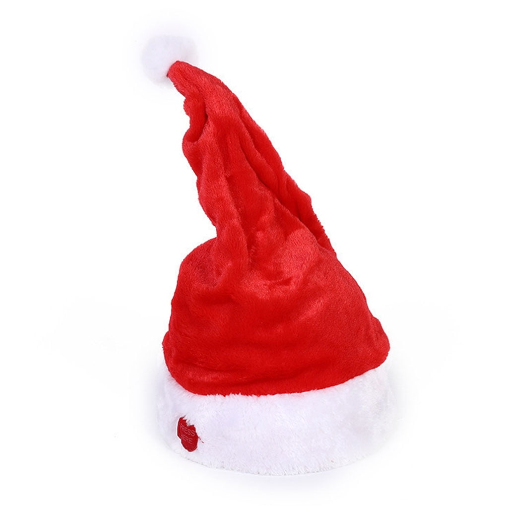 Enqiretly Red Festive Hat With Colorful Illumination Christmas Decorations Santa Claus Hat Christmas Hat As Shown 1Set Walmart
