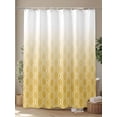 thumbnail image 4 of Fsddascl Morocco Yellow Shower Curtain Set - 72" x 78" Washable Bathtub Curtain with 12 Hooks, Geometric Abstract Plaid Gradient Waterproof Fabric Stall Shower Curtains for Bathroom/Bathtub Décor, 4 of 6