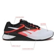 thumbnail image 2 of Zapatillas Reebok Nano X4 de cross training negras, blancas y naranjas, talle 10.5, 2 of 6