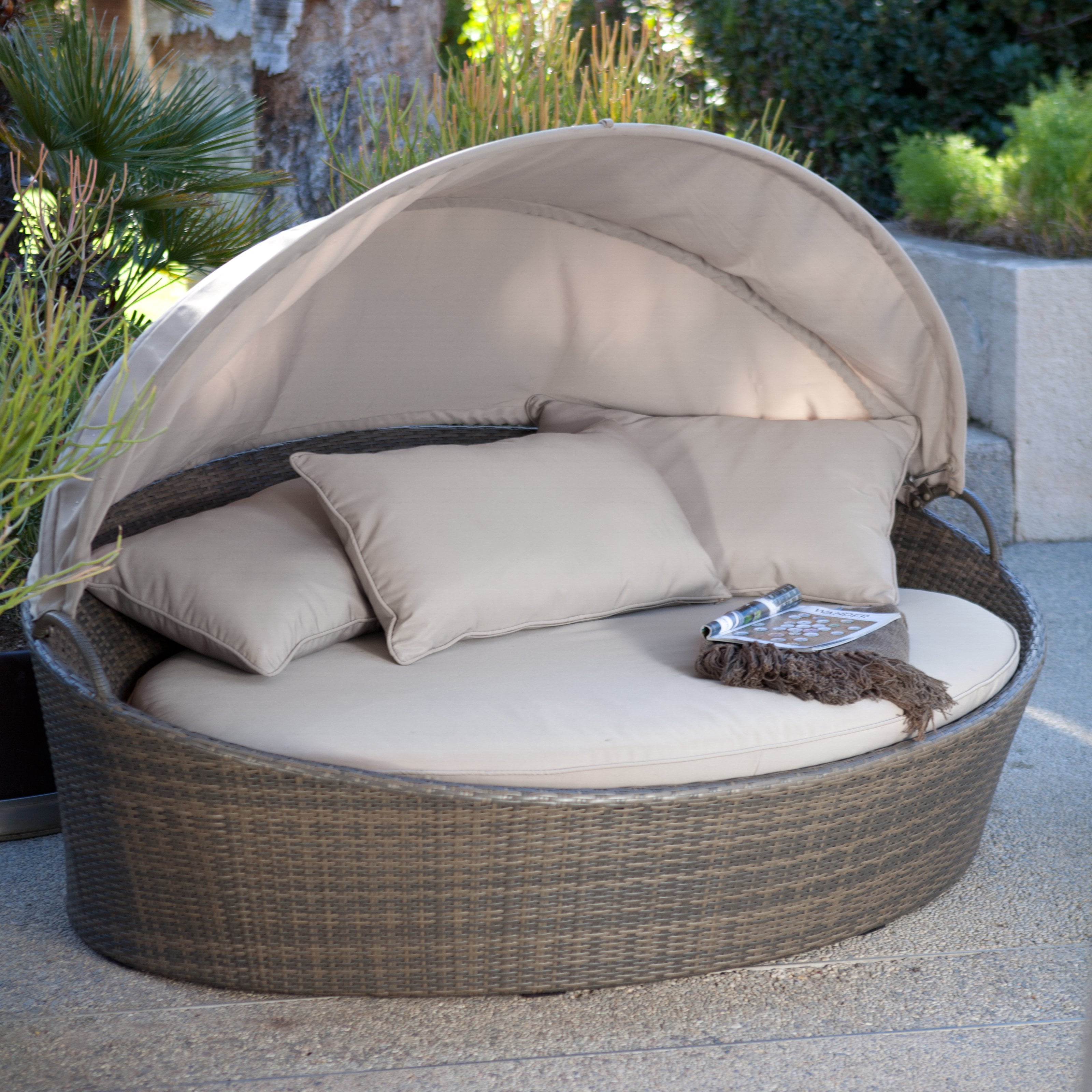 C Coast Moorea All Weather Wicker Cabana Day Bed With Canopy C Coast Moorea All Weather Wicker Cabana Day Bed With Canopy Com