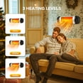 thumbnail image 4 of Electactic Infrared Patio Heater, Wall Mount Electric Heater with Remote Control, 1500W, Both Indoor & Outdoor, 4 of 7