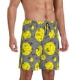 thumbnail image 2 of Logiee Pirate Skulls Print Men's Pajama Shorts with Drawstring & Pockets,Sleep Shorts for Men,Sleepwear Bottoms,Elastic Waistband Loungewear-4X-Large, 2 of 6