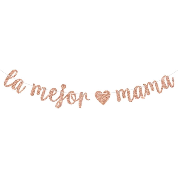La Mejor Mama Banner, Best Mom Ever, Happy Birthday Mom, I Love You Mama, Happy Mother's Day Party Decorations Supplies