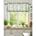 thumbnail image 2 of Curtain Valance for Windows,Green Eucalyptus Leaf Watercolor Kitchen Valances Rod Pocket Short Curtains,Fern Rainforest Leaves Window Treatment Panel for Bedroom Bathroom 42"x12", 2 of 7