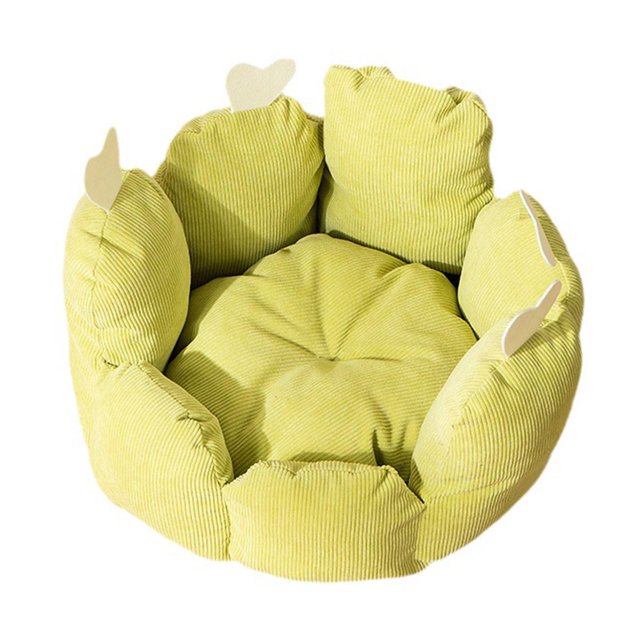 Cama para mascotas con forma de pétalo, cama para cachorros y gatitos, colchón para invierno, nido cálido, cama portátil para mascotas, accesorios Yuyangstore cama de gatito