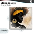thumbnail image 4 of Stupell Industries Glam Sunburst Silhouette with Headwrap Gray Framed Giclee Art, 17 x 17, by CAD Designs, 4 of 8