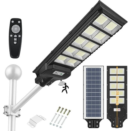 

500W Solar Street Lights 25000LM Solar Led Security Flood Lights Motion Sensor IP66 Waterproof Dusk to Dawn Solar Light Lamp with Remote Control for Garden Yard Basketball Court Parkin