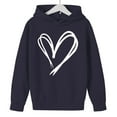 thumbnail image 3 of Maean Heart Sweatshirt for Girls Hooded Graphic Pullover Sweatshirts Cute Spring Long Sleeve Tops, 3 of 7