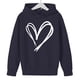 thumbnail image 3 of Sudadera con capucha y estampado de corazón de San Valentín, sudadera de manga larga para niños y niñas, chaqueta para niñas de talla mediana y grande., 3 of 7