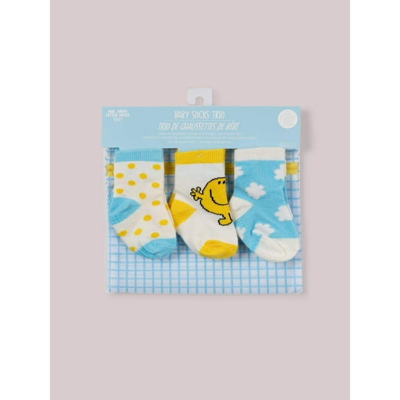 JuJuBe x Studio Oh! 3-Pack Soft Durable Baby Socks Set - Mr. Happy
