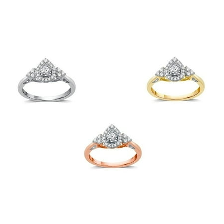 Amoureux 10k Gold 3 8 Cttw Diamond Fancy Pear Shape Amoureux 10k Gold 3 8 Cttw Diamond Fancy Pear Shape Engagement Ring I J I2 I3 White