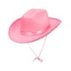 thumbnail image 3 of Sombrero de vaquero elegante para adultos Strade Fareast Limited Rosa, 3 of 8