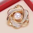 thumbnail image 6 of BAYAIXZ Rhinestone Scarf Ring Buckle Clip Scarf Clip Versatile Brooch (Gold,One Size), 6 of 6