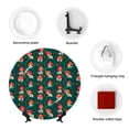 thumbnail image 4 of Daiia Mushroom House Printed Pattern Ceramic Plate Dinner Plates Bone China Decorative Plates with Display Stand Art Ceramic Ornaments for Wall Hanging Decoration-6in, 4 of 6