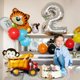 thumbnail image 2 of Globo de película de aluminio para transporte, camión de bomberos, camión de ingeniería, avión, decoración de fiesta de cumpleaños para niño, globo de coche, 2 of 5