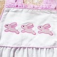 thumbnail image 6 of ZEHJUHAN Baby Sweet Bunny Romper, Adjustable Strap Onesie with Ruffle Trim and Snap Closure For Spring White，0-3M, 6 of 11