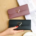 thumbnail image 5 of Love Heart Leather Wallet for Ladies for Girl Money Pocket Organizer Storage Clutch Bags Women's Wallets Coin Purses Card Holder PURPLE, 5 of 7
