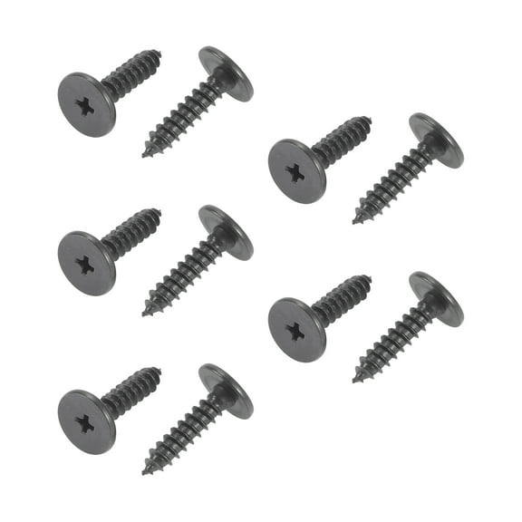 Unique Bargains 10 Pcs Car Fender Liner Splash Shield Bumper Cover Screw Kit for Honda Accord 2008-2020 Black