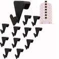 thumbnail image 1 of 12 ganchos conectores para perchas de ropa, resistentes y compactos, con conexión en cascada, accesorio para perchas abrazables (negro), 1 of 5