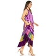 thumbnail image 4 of Sakkas Tasanee Caftan Tank Dress / Cover Up - Purple - One Size, 4 of 5