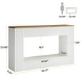 thumbnail image 2 of Table Console Moderne, Table d'Entrée en Bois de 55 Pouces avec Rangement, Blanc et Marron, 2 of 7