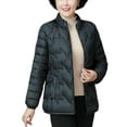 thumbnail image 3 of MAWCLOS Ladies Lightweight Solid Color Puffer Coats Winter With Pockets Down Jackets Classic Black 4XL, 3 of 4