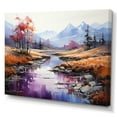 thumbnail image 2 of Designart "Tranquil Waters In Alcohol Ink I" Countryside Canvas Art Print, 2 of 7