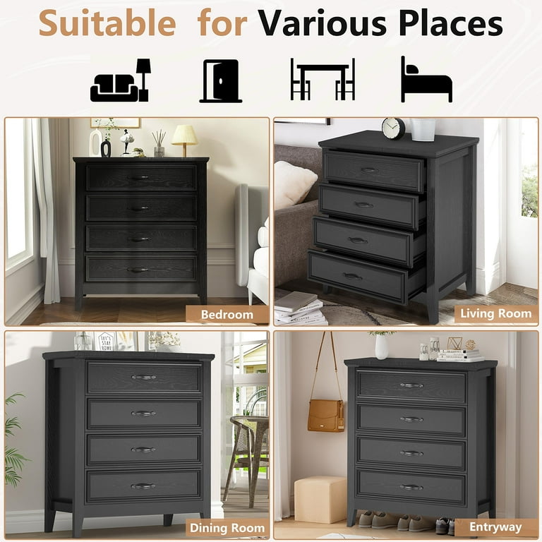 inexpensive black dresser Carissa Black Dresser – Luna Furniture