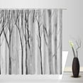 thumbnail image 2 of Tree Shower Curtain Abstract Birch Tree Trunk Autumn Leafless Fall Forest Branch Nature Rustic Vintage Bathroom Decor Fabric Curtain with Hooks, 2 of 3