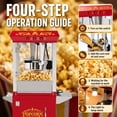 thumbnail image 3 of Popcorn Machine Cart with Wheels, 10 Oz Kettle, Scoop and 2 Cups, Akaber 800W Commercial Popcorn Maker Machine, Makes 48 Cups per Batch, Movie Theater Popper, 3 of 7