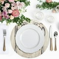 thumbnail image 4 of Ryvnso Art Sweet Home on Wood Round Plate Mats Dining Table Placemat Set of 4 for Holiday Decoration, 4 of 7