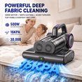thumbnail image 3 of VASG 16Kpa Mattress Vacuum Cleaner, Bed Vacuum with HEPA Filtration, 500W Powerful Corded Handheld Cleaner for Bed, Sofa, Couch & Crib, 3 of 6