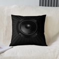 thumbnail image 2 of SHIBA-Loudspeaker Box Reversible Throw Pillow Covers Music Theme Pillow Covers Home Decor Hip Hop Music Square Cushion Covers Set of 2 Black 18 x 18-Inch, 2 of 4