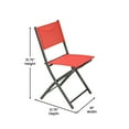thumbnail image 4 of BizChair Set of 2 Commercial Grade Indoor/Outdoor Folding Chairs with Red Flex Comfort Material Backs and Seats and Black Metal Frames, 4 of 16