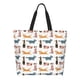 thumbnail image 1 of Balery Dogs Pug Bolsa Tote Estilo Estético con Cremalleras, Bolsa de Hombro, Bolsa de Compras Grande y Plegable, 1 of 8