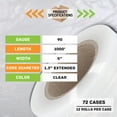 thumbnail image 6 of SSBM Mini Hand Stretch Wrap with Extended Core Handle 5" x 1000' 864 Rolls 90 Gauge Clear Plastic Shrink Film for Packing Moving Wrapping, 6 of 7