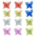 thumbnail image 1 of 12Pcs/Set Widget Decor Hollow Out Simulation PVC Creative Merry Christmas Butterfly Ornament for Home, 1 of 11