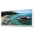 thumbnail image 2 of Designart "Unveiling Tropical Paradise Aerial Coral Beaches II" Oversized Coastal Framed Wall Art - Coastal Coral Coastal Beach Entryway Framed Wall Art, 2 of 6