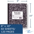 thumbnail image 3 of Roaring Spring Wide Ruled Flexible Cover Composition Book, 1 Case (72 Total), 10" x 8" 60 Sheets, Black Marble, 3 of 6