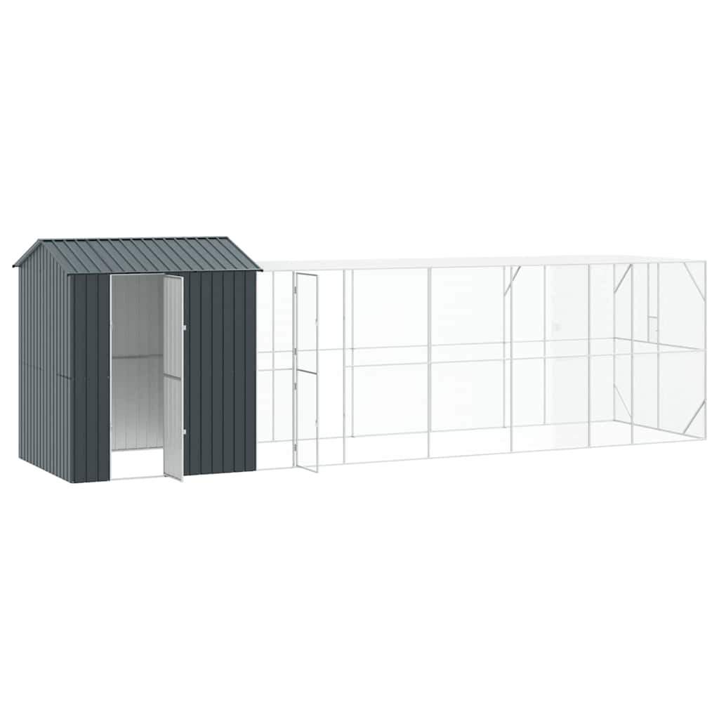 vidaXL Bird Cage Anthracite 824 x 208 x 247 cm Galvanized steel