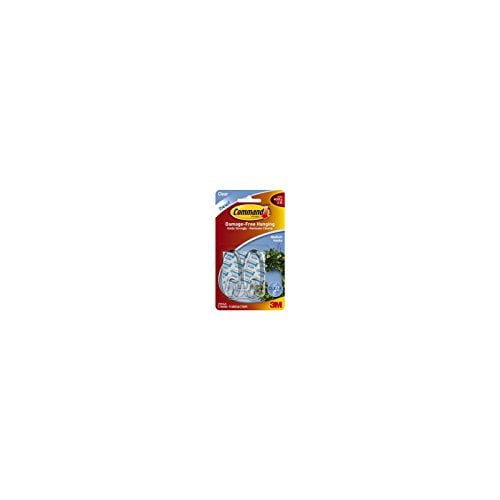 2-pack 3M Medium Clear Wall Hooks - General Use - 2 Pack, Clear, Quantity 6 — Residential Use, Standard Application