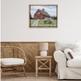 thumbnail image 3 of Stupell Industries Barn with Floral Wagon Patriotic Painting Brown Floater Framed Canvas Art Print Wall Art, 31 x 25, 3 of 10