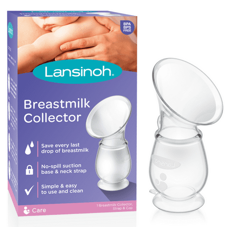 Lansinoh Breastmilk Collector, Milk Saver for Breastfeeding, Comfortable & Secure, 100% Food Grade