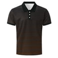 thumbnail image 4 of VgaVtl Polo Style Shirts for Men Summer Big and Tall Short Sleeve Vacation Button Collared Tops for Men Striped Casual, 4 of 5