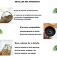 thumbnail image 4 of 2Pcs de Molinillo Manual de Sal y Pimienta, Moledor de Especias de Acero Inoxidable y Vidrio con Rudeza Ajustable para Pimienta, Especias o Sal Marina Negra y Otras, 4 of 4