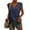 Navy blue, variant on Summer Sleeveless Women Solid Color V-Neck Casual Shirt Tops